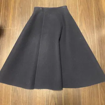 르 시엘 블루 울 플레어 스커트 34