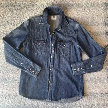 다크 데님 긴팔 셔츠