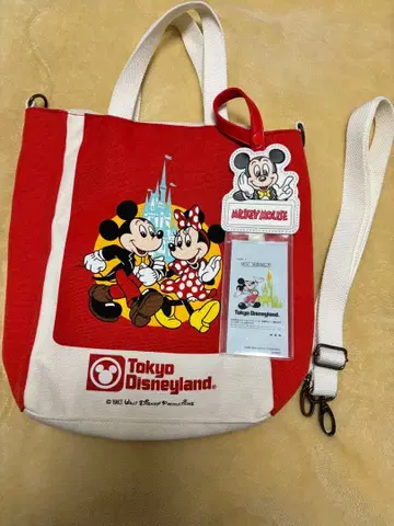 메모리 고 라운드 숄더 토트 디즈니 디즈니랜드 레트로