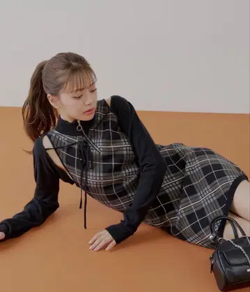 chico 볼레로 세트 체크 아메슬리 미니 원피스