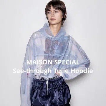 See-through Tulle Hoodie 시스루 튤 후디