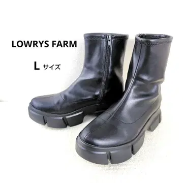 [ 고품질 ] LOWRYS FARM 스트레치 숏부츠 통굽 사이드 지퍼