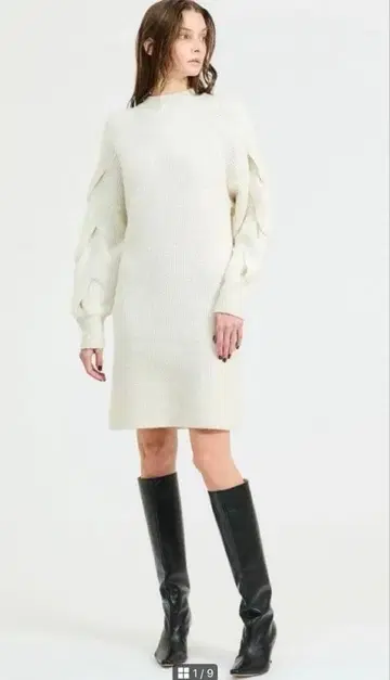 ESTNATION 빅 케이블 슬리브 원피스