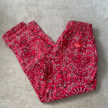 Cookman 셰프 팬츠 페이즐리 빨간색