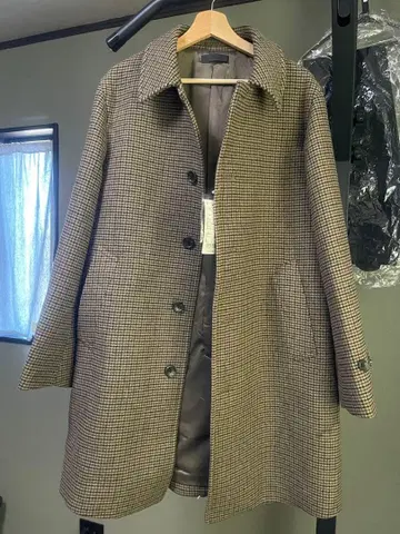 유니클로 싱글 브레스티드 코트 브라운 L 사이즈