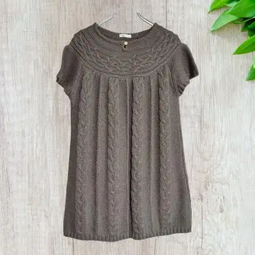 RIMSBY FIELD 브라운 케이블 짜임 튜닉 LL