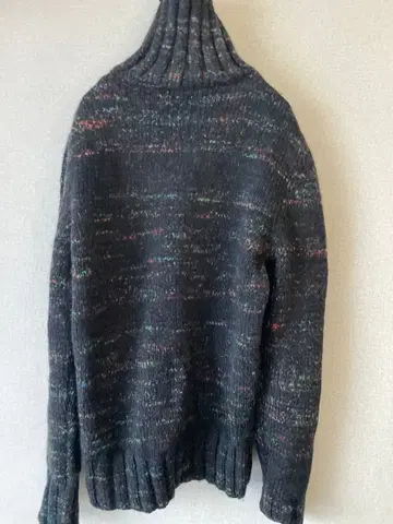 메싸제리 블랙 리브 니트 스웨터 L 이탈리아제