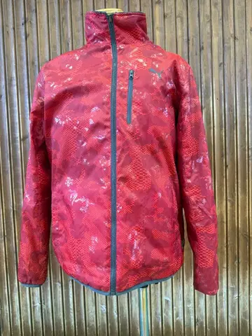 PUMA 카모플라쥬 나일론 자켓 빨간색 리버서블