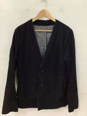 12.4 A264P COMMECAISM 노카라 자켓 블랙 L