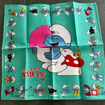 스머프 캐릭터 손수건