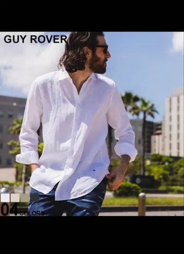 GUY ROVER (가이 로버) 린넨 100% 화이트 블랙 2장 세트