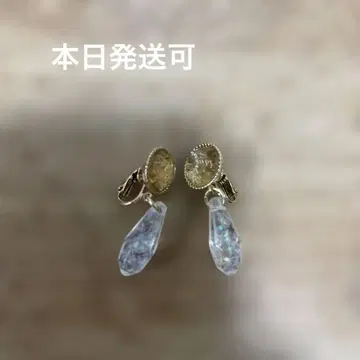 [ 디즈니 공식 / 각인 있음 ] 크리스탈 드롭 귀걸이 골드