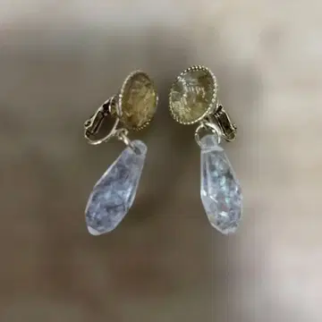 [ 디즈니 공식 / 각인 있음 ] 크리스탈 드롭 귀걸이 골드