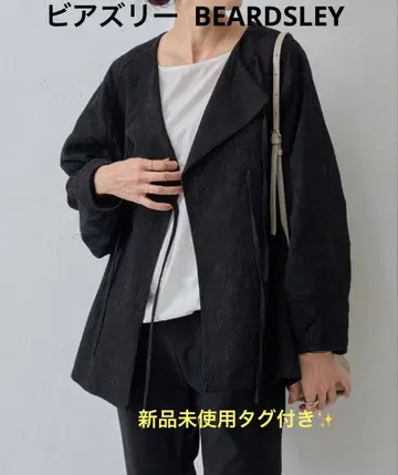 BEARDSLEY 자카드 하오리 블랙 택 포함 미사용 새상품
