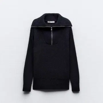 ZARA 네이비 하프 지퍼 스웨터 M