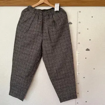 체크 무늬 캐주얼 팬츠 [ 그레이 ]