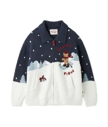 gelato pique [ HOLIDAY ] 스키 베어 자카드 가디건