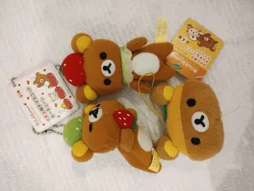 리락쿠마 3개 세트 딸기 모자 딸기 베레모 레트로 헤이세이 헤이세이 소녀