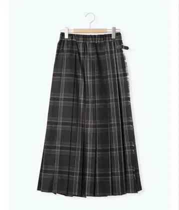 사만사 모스모스 택 포함 미사용 새상품 체크 플리츠 스커트 블랙