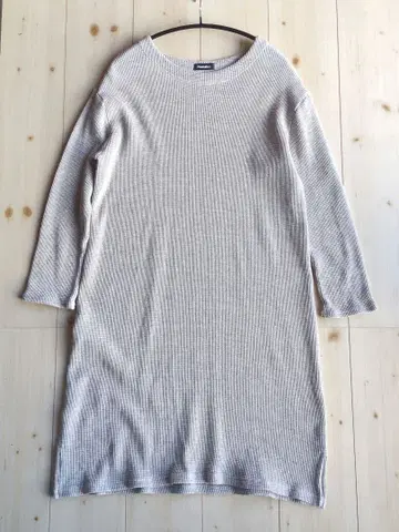 플랜테이션 써멀 원피스 와플 그레이 M 사이즈