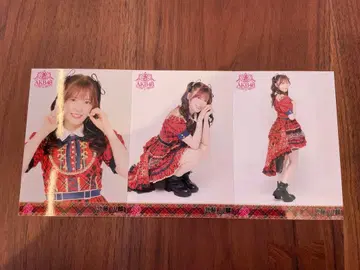 AKB48 20주년 무도관 빨간 체크 의상 브로마이드 3종 컴프 무토린
