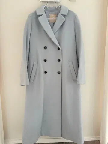 새상품급 아푸와이저 리셰 라이트 블루 더블 브레스트 체스터 코트