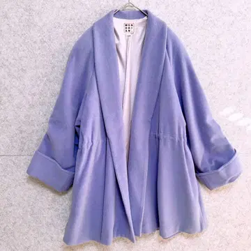 이탈리아 [몬드리안] 오버 사이즈 오픈 프론트 울 코트 9