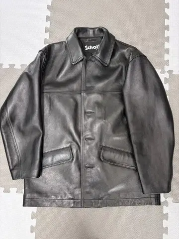 Schott 가죽 자켓 카 코트 블랙 S