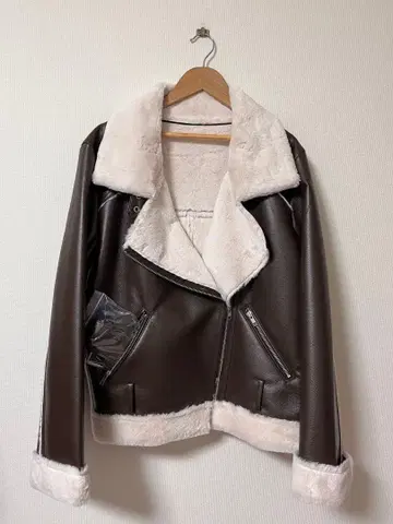 SALE*AZUL by moussy 인조 가죽 B-3 블루종 코트