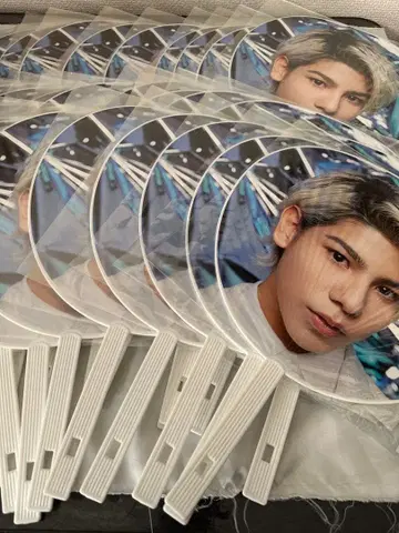 얼굴 사진 디자인 부채 복수 장 세트