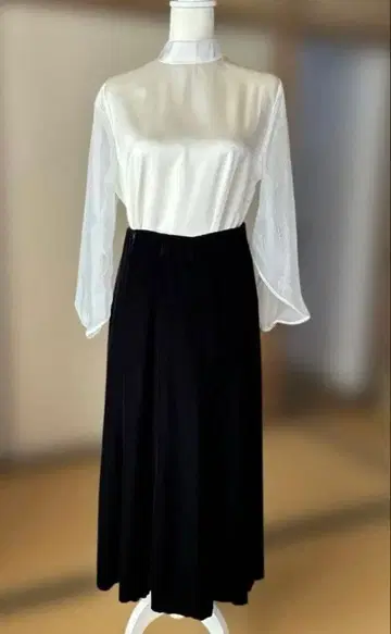 큰 사이즈 벨벳 롱 스커트