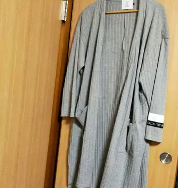 KMK 그레이 스트라이프 롱 가디건 L