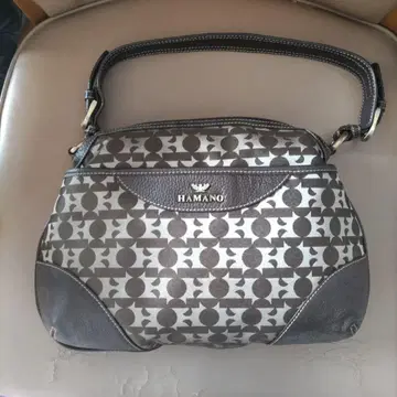 HAMANO 올 패턴 밴딩백 숄더백 브라운
