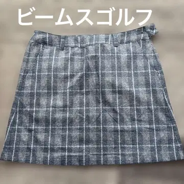 체크 무늬 미니 스커트 빔즈 골프