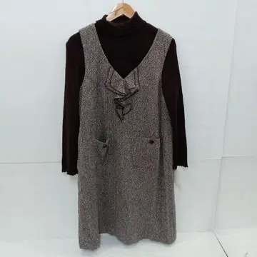 12.4 S503P 브랜드 불명 스웨터 포함 원피스 트위드 택 포함