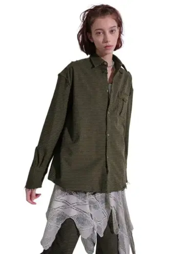 완판템 Cut Up Shirt khaki / perverze