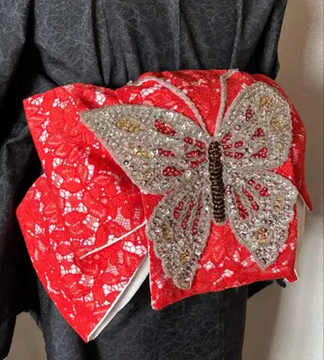 레이스 반폭 오비 버터플라이