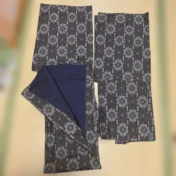 기하학 패턴 기모노 겉옷 앙상블