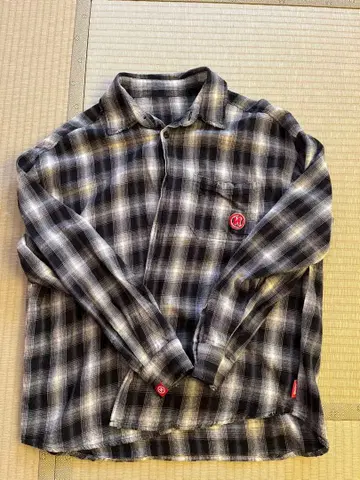 NINETY NINETY 체크 무늬 플란넬 셔츠