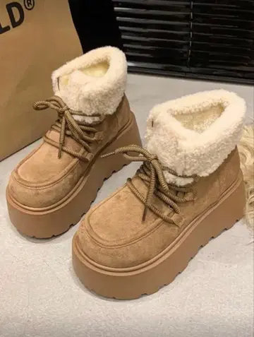 브라운 통굽 어그 부츠