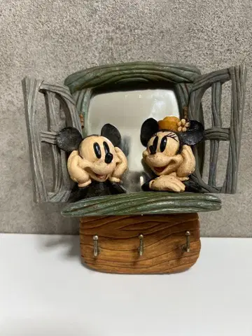 미키 미니 벽걸이 거울 키 후크