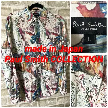 Paul smith COLLECTION 남성용 L 긴팔 셔츠 보타니컬