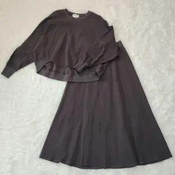 CIAOPANIC TYPY 셋업 스커트 맨투맨 다크 그레이