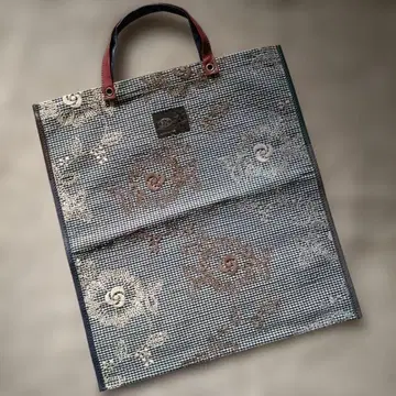 PIC 나무 열매 장미 체크 토트백 빅 사이즈