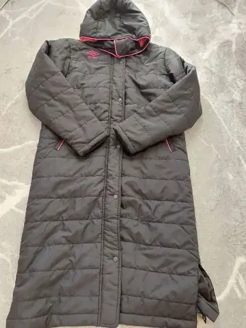 umbro 롱 기장 다운 자켓 블랙/핑크 O 사이즈