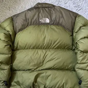 THE NORTH FACE 다운 자켓 L 올리브 센터 로고