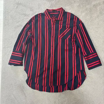 neuf cent neuf 빨간색 스트라이프 셔츠