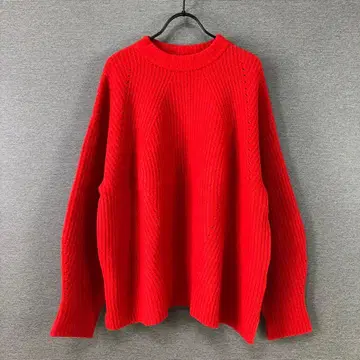 machatt 아제 로우게이지 니트 F 레드