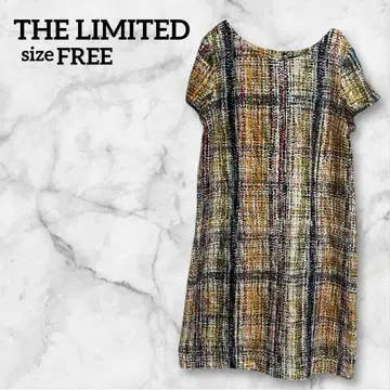 THE LIMITED [ FREE ] 멀티 컬러 체크 무늬 반팔 원피스