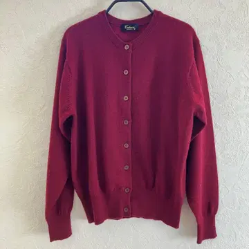 캐시미어 100% 버건디 가디건